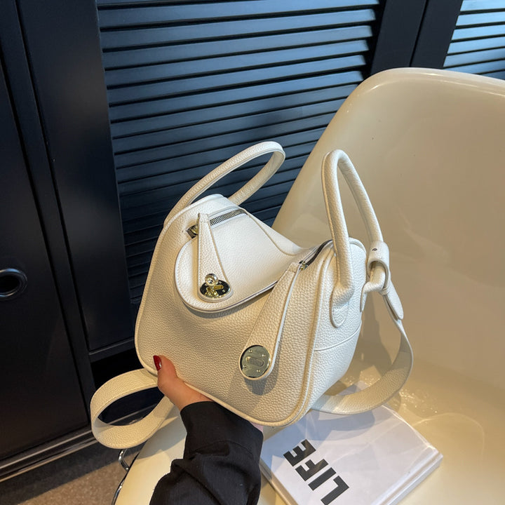Structured Leather Handbag Bowlift