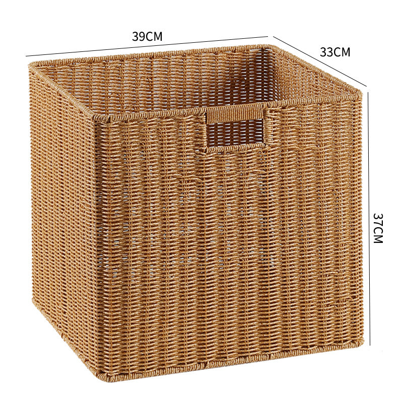 Handcrafted Rectangular Wicker Storage Bin Bowlift