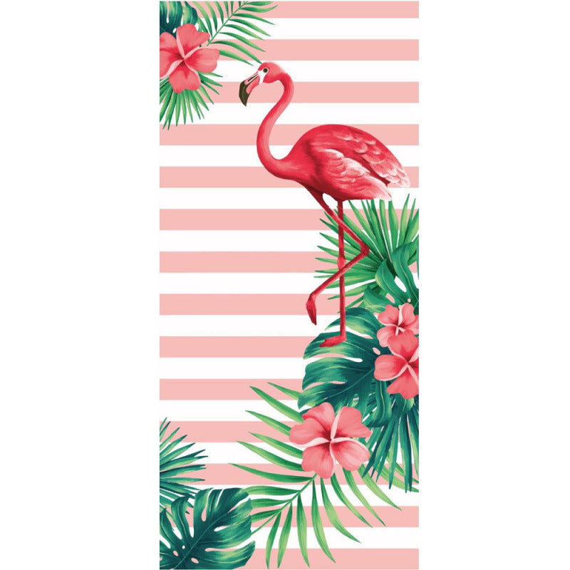 WoTropical Flamingo Beach Towel Bowlift