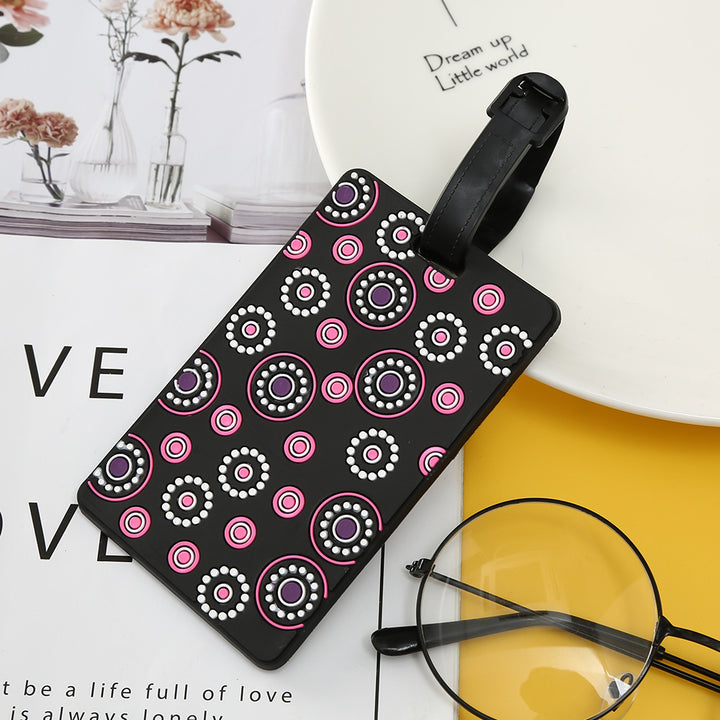 Unisex Luggage Tag with Modern Geometric Design Bowlift