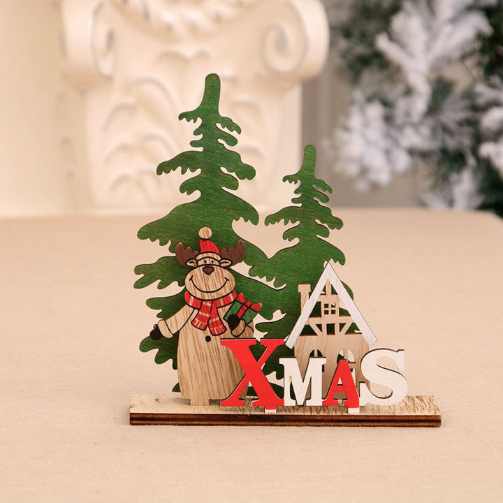 Decorative Wooden Christmas Table Centerpiece Bowlift