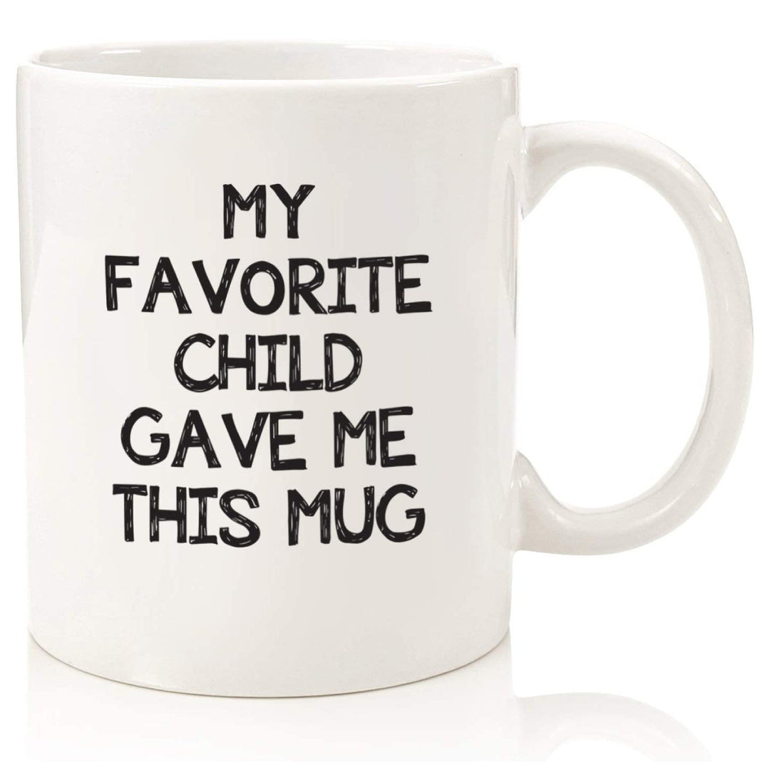 Large Dishwasher-Safe Stoneware Statement Coffee Mug With Oversized C-Handle And Humorous "Great Job Mom" Typographic Print
