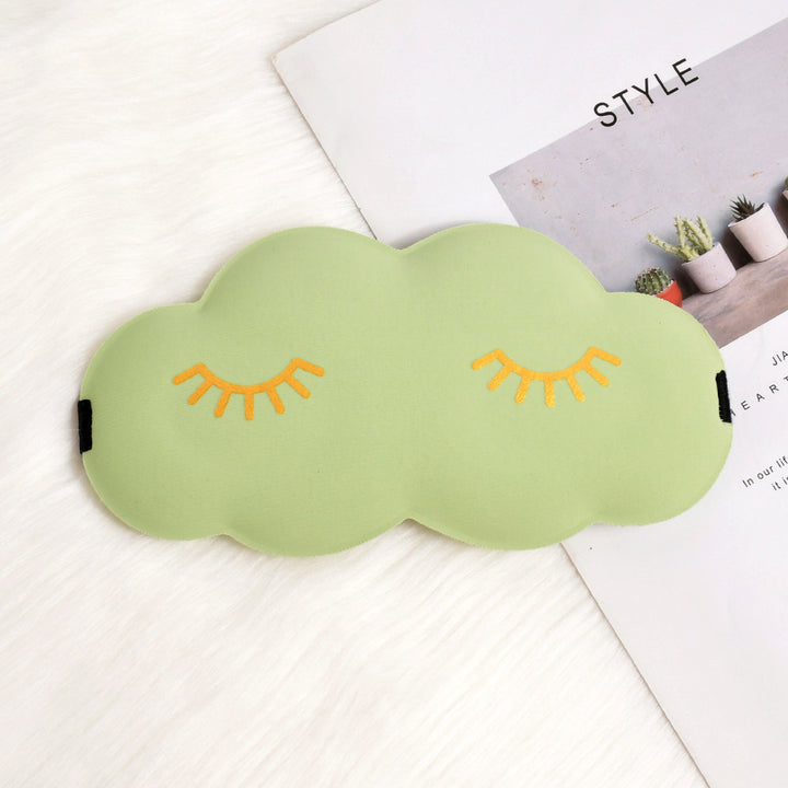 Women's cute cloud sleep mask made of memory foam with ergonomic padding and adjustable elastic band Bowlift