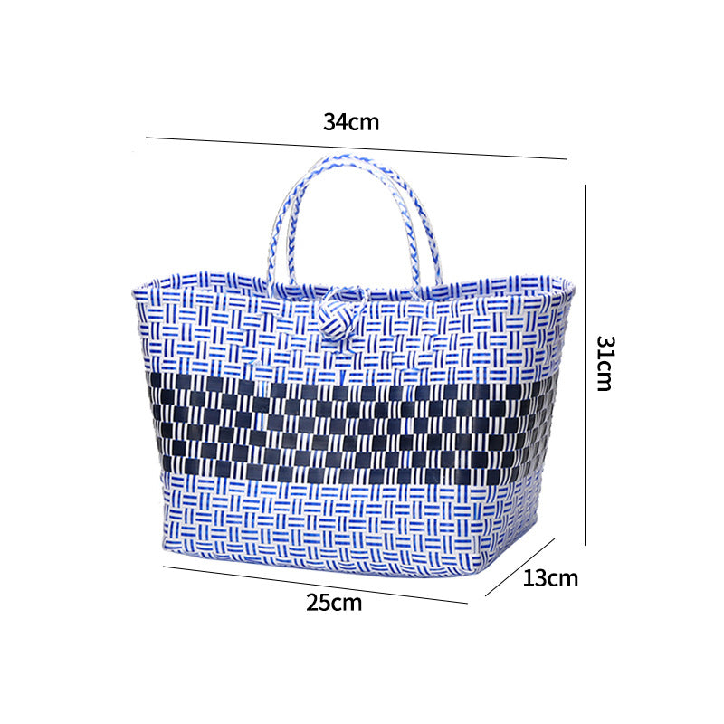 Large Capacity Woven Shopping Tote Bowlift