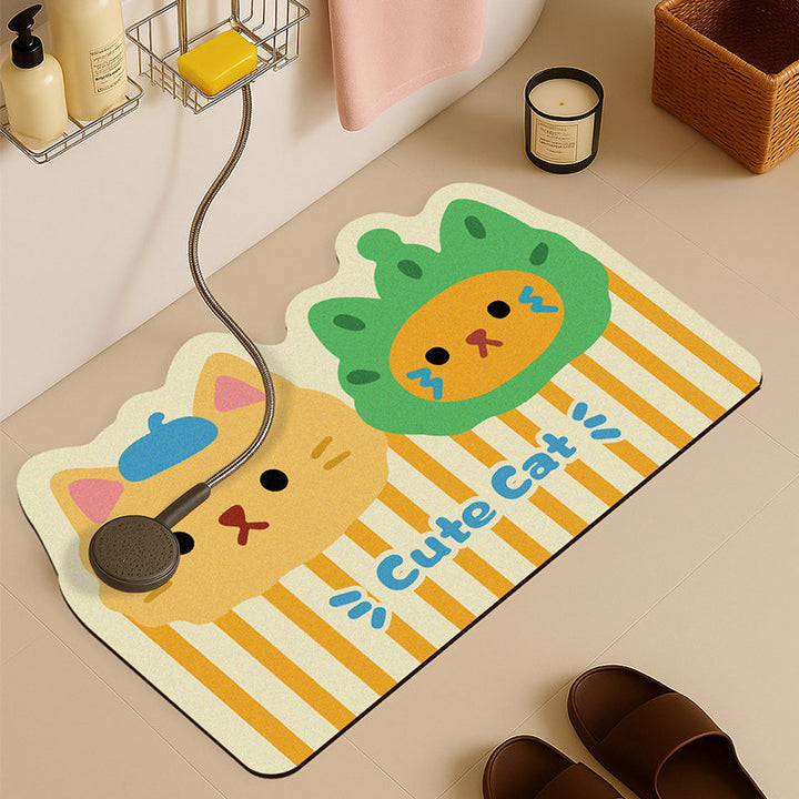Cute Dog Bath Mat Bowlift