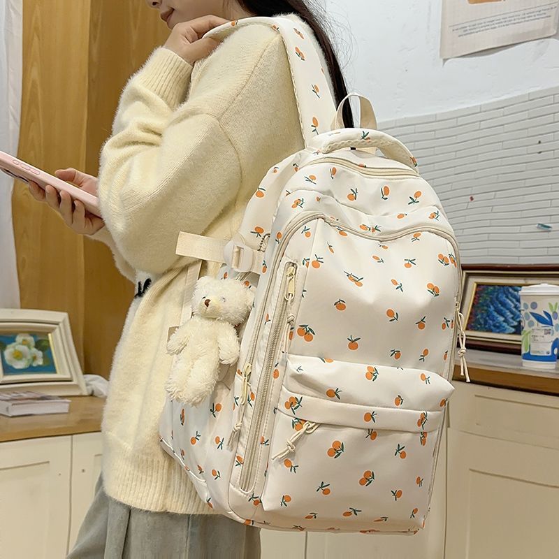 Flower-embellished Backpack Bowlift