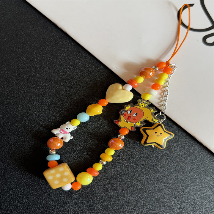 Playful Charm Beaded Phone Strap Bowlift
