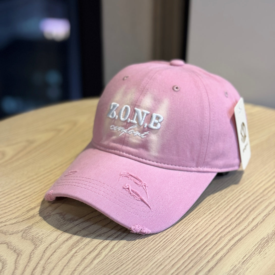 Unisex Distressed Cotton Baseball Cap Bowlift