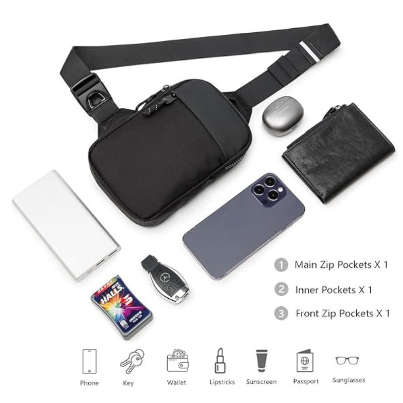 Sling crossbody bag with multifunctional compartments Bowlift