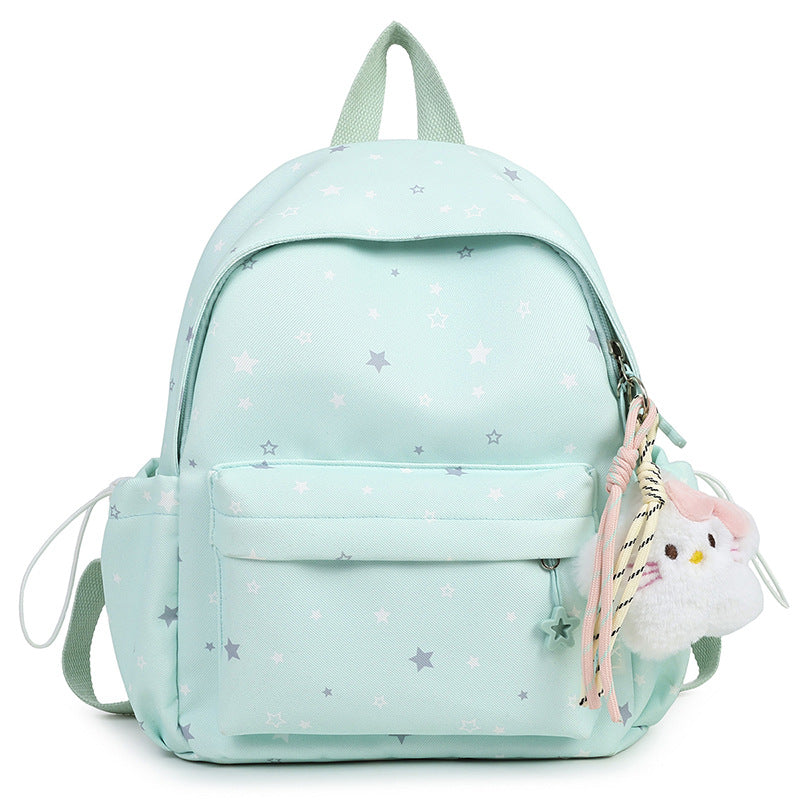 Starry Patterned Plush Backpack Bowlift
