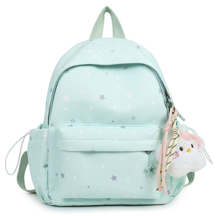 Starry Patterned Plush Backpack Bowlift