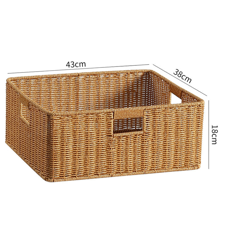Handcrafted Wicker Storage Tray Bowlift