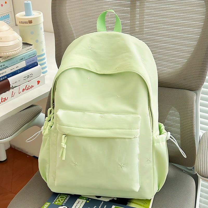 Casual Star-Embellished School Backpack