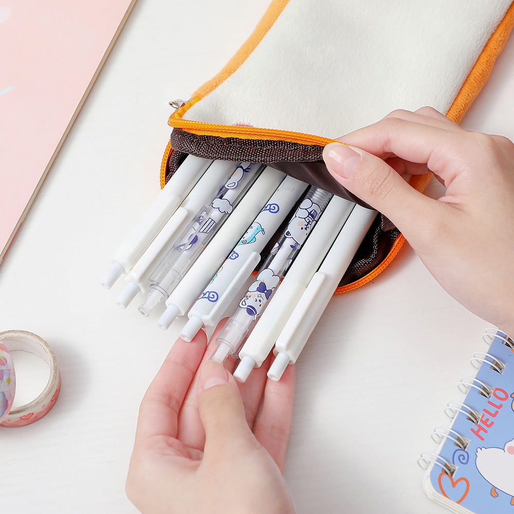 Plush Cartoon-Themed Pencil Case Bowlift