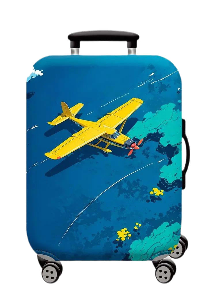 Women Hard Shell Suitcase with Trendy Surf and Palm Design Bowlift