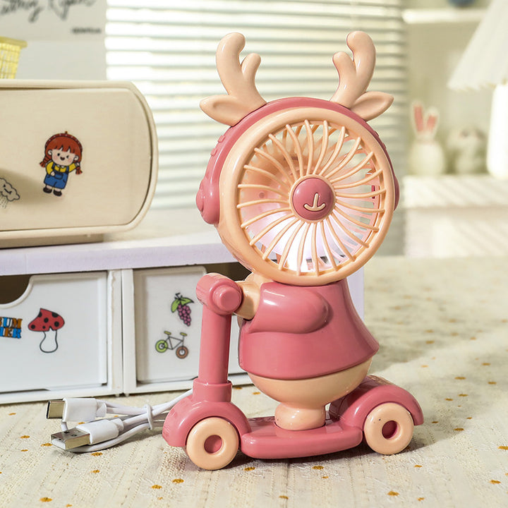 Women Portable Handheld Fan in Creative Animal Design Bowlift