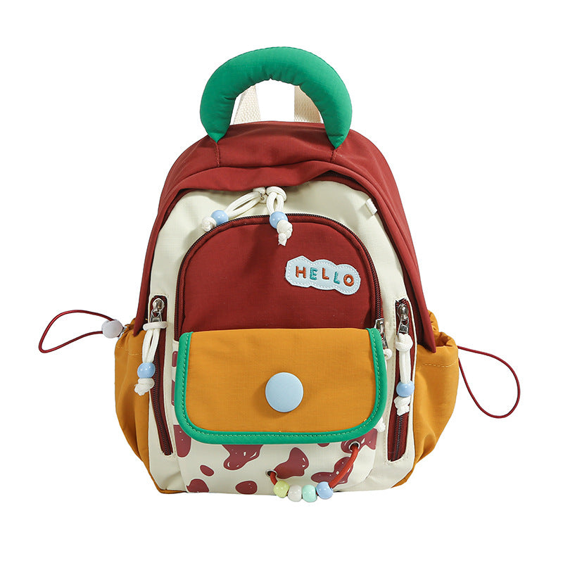 Children's Colorful Character-Themed Backpack Bowlift