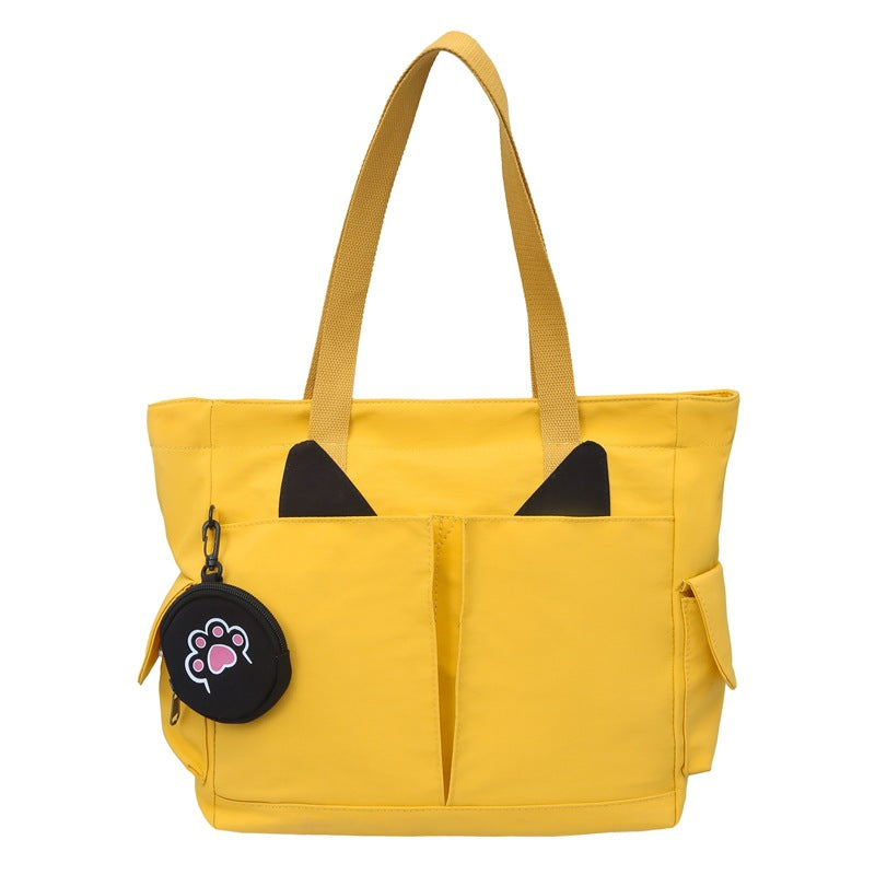 Playful Cat Ear Design Tote Bag Bowlift