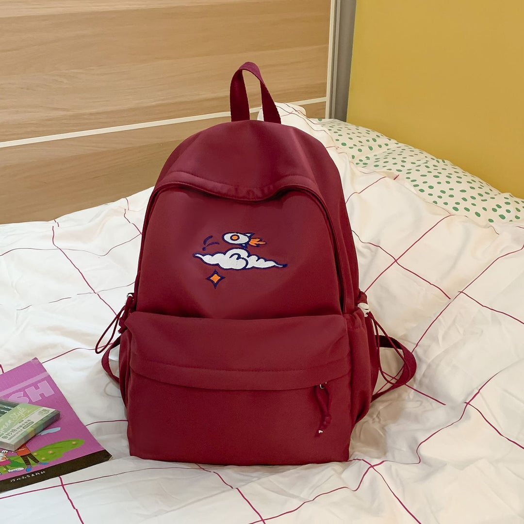 Fashionable backpack with artistic embroidery design Bowlift