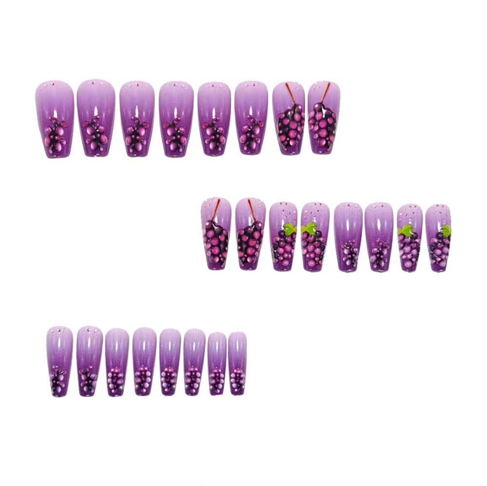 Artificial nails in fruity grape design Bowlift