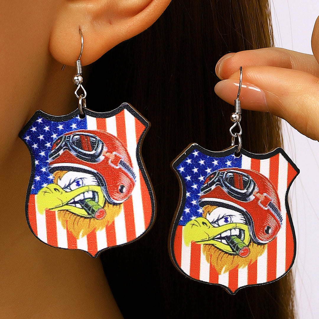 Women's unusual star-rose acrylic earrings with feather-light wearing comfort and fishhook closure Bowlift