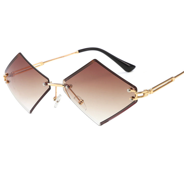 Ladies fashionable geometric sunglasses with mirrored lenses Bowlift