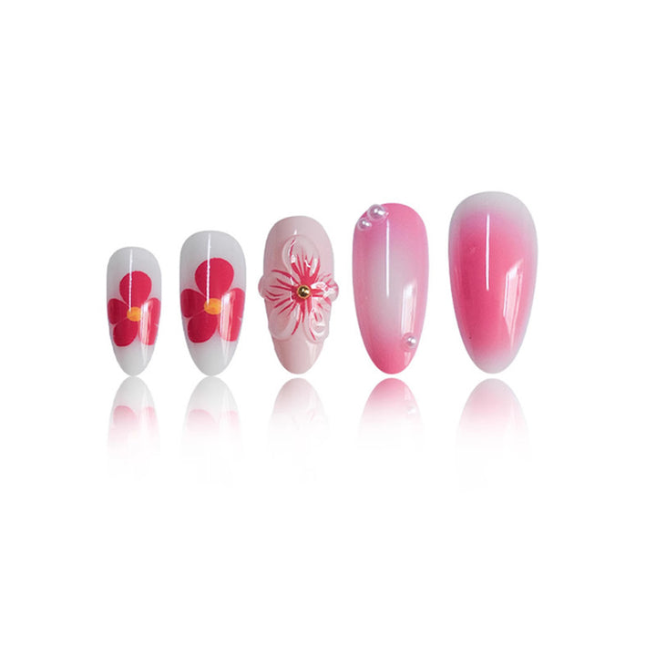 Floral Inspired Acrylic Press-On Nails Bowlift