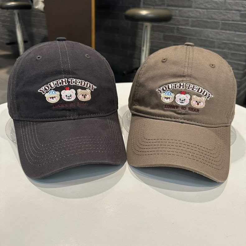 Unisex Embroidered Character Cap Bowlift