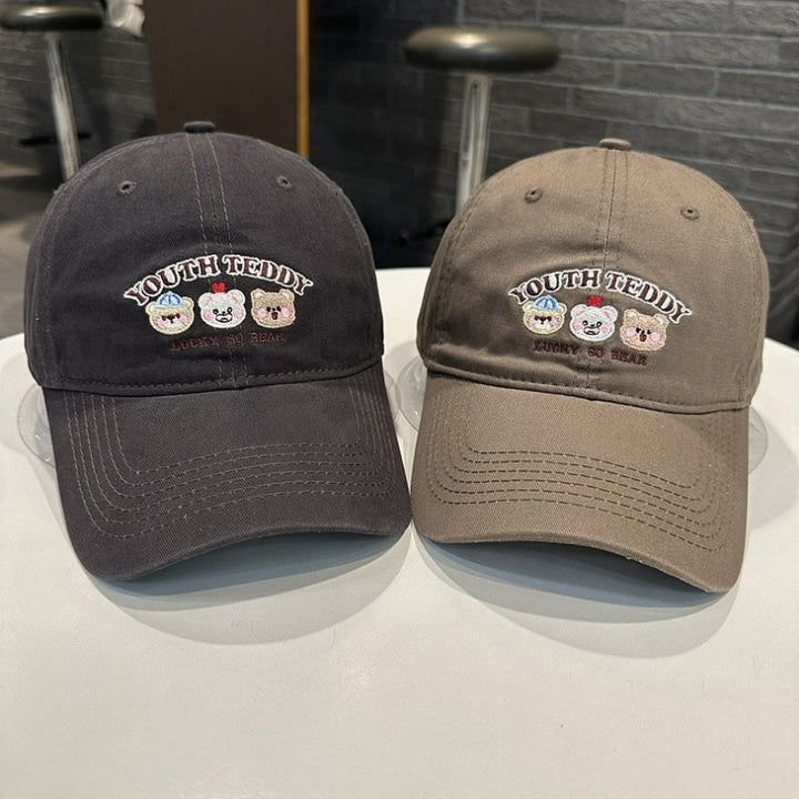 Unisex Embroidered Character Cap Bowlift