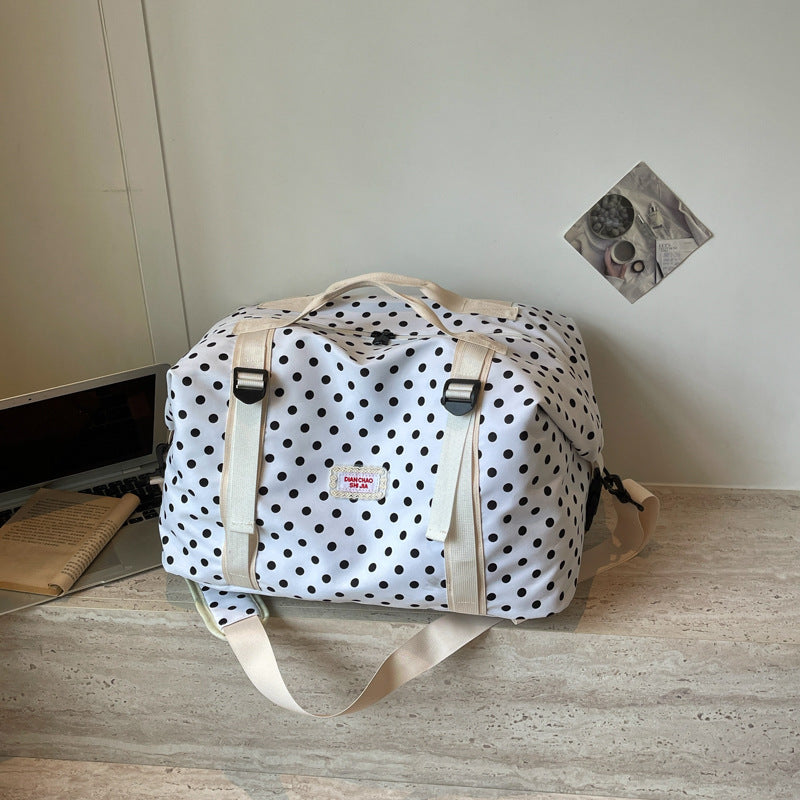 Stylish Polka Dot Gym Duffel