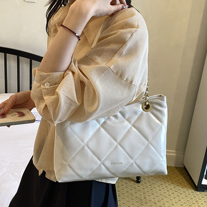 Quilted Faux Leather Tote Bag Bowlift