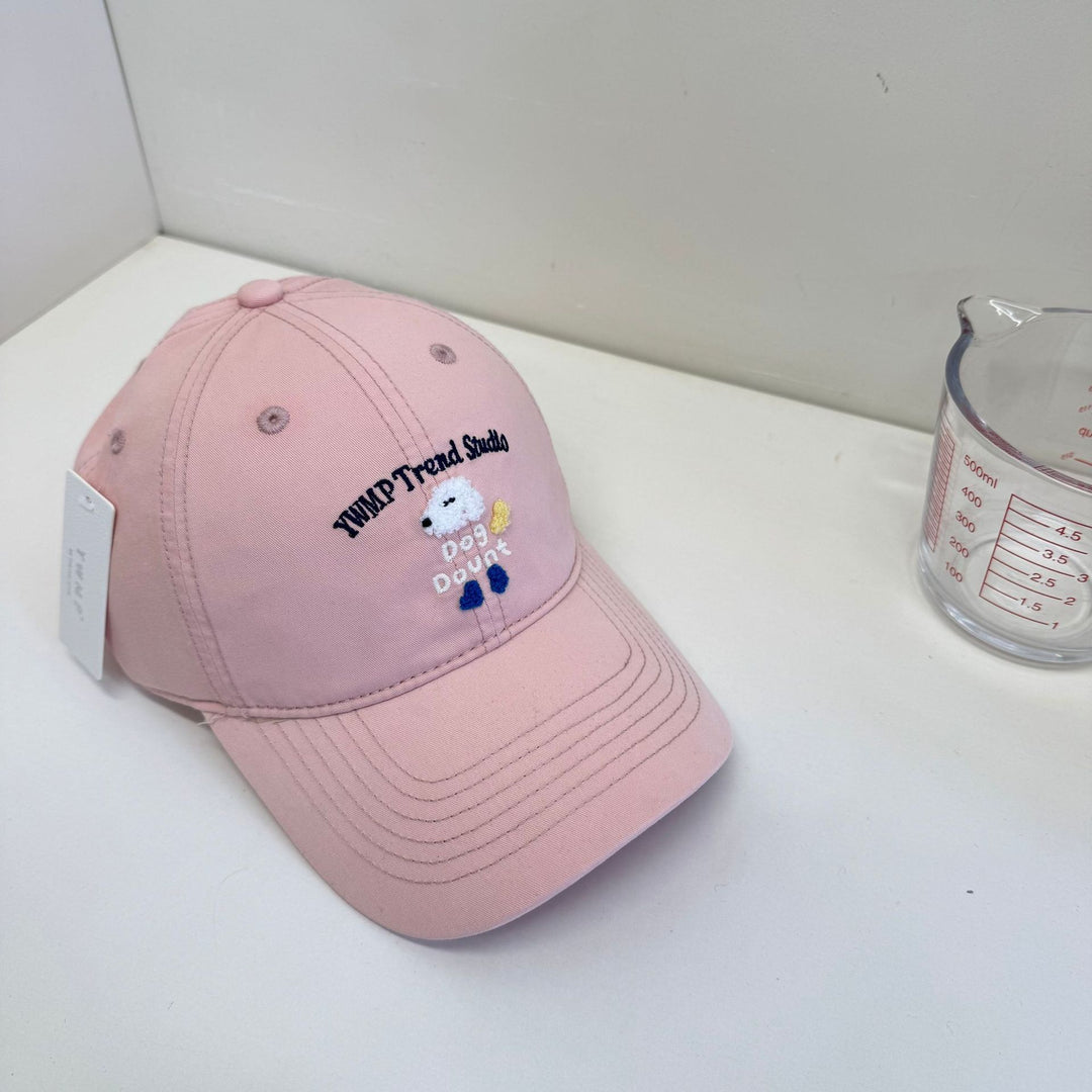 Unisex Embroidered Dog-Themed Baseball Cap Bowlift