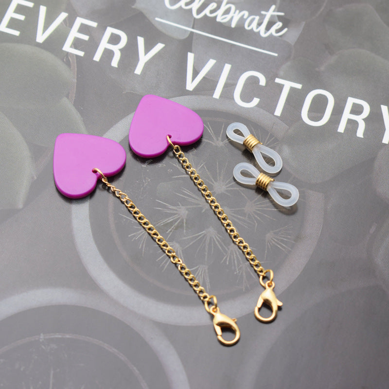 Heart-Shaped Decorative Eyewear Chain Bowlift