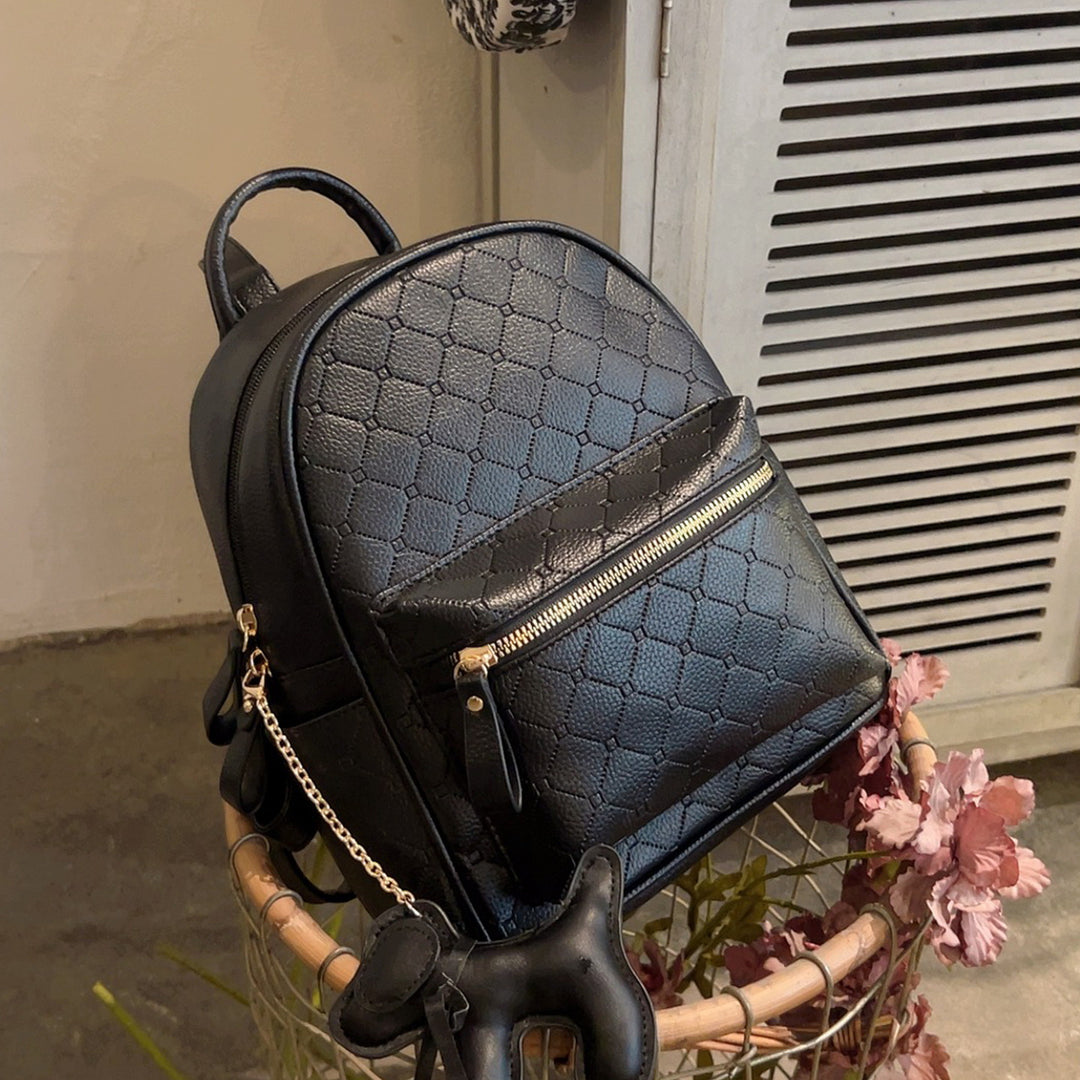 Stylish Textured Mini Backpack Bowlift