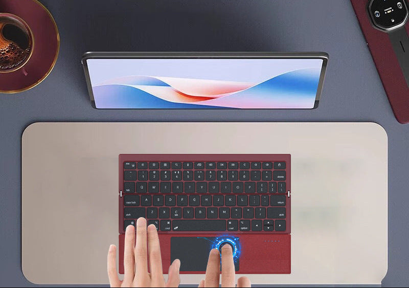 Compact Wireless Keyboard with Touchpad Bowlift