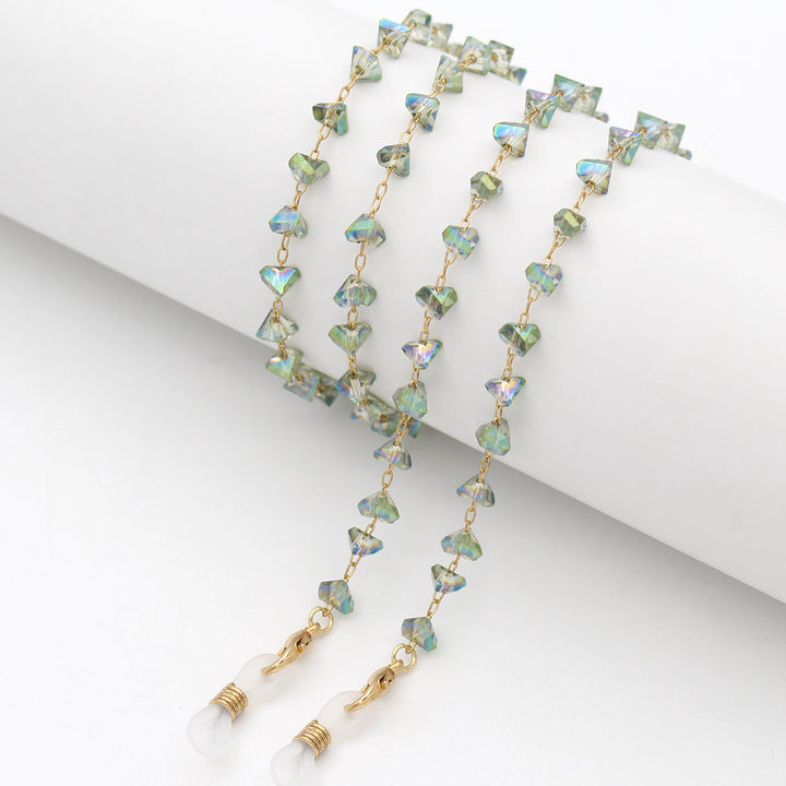 Heart Shaped Beaded Eyewear Chain Bowlift