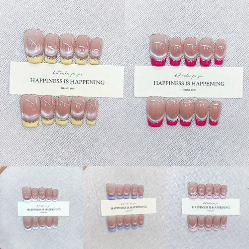 Glamorous Ombre Effect Press-On Nail Set Bowlift