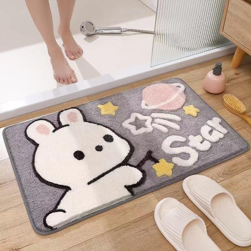 Playful Penguin-Themed Bath Mat Bowlift
