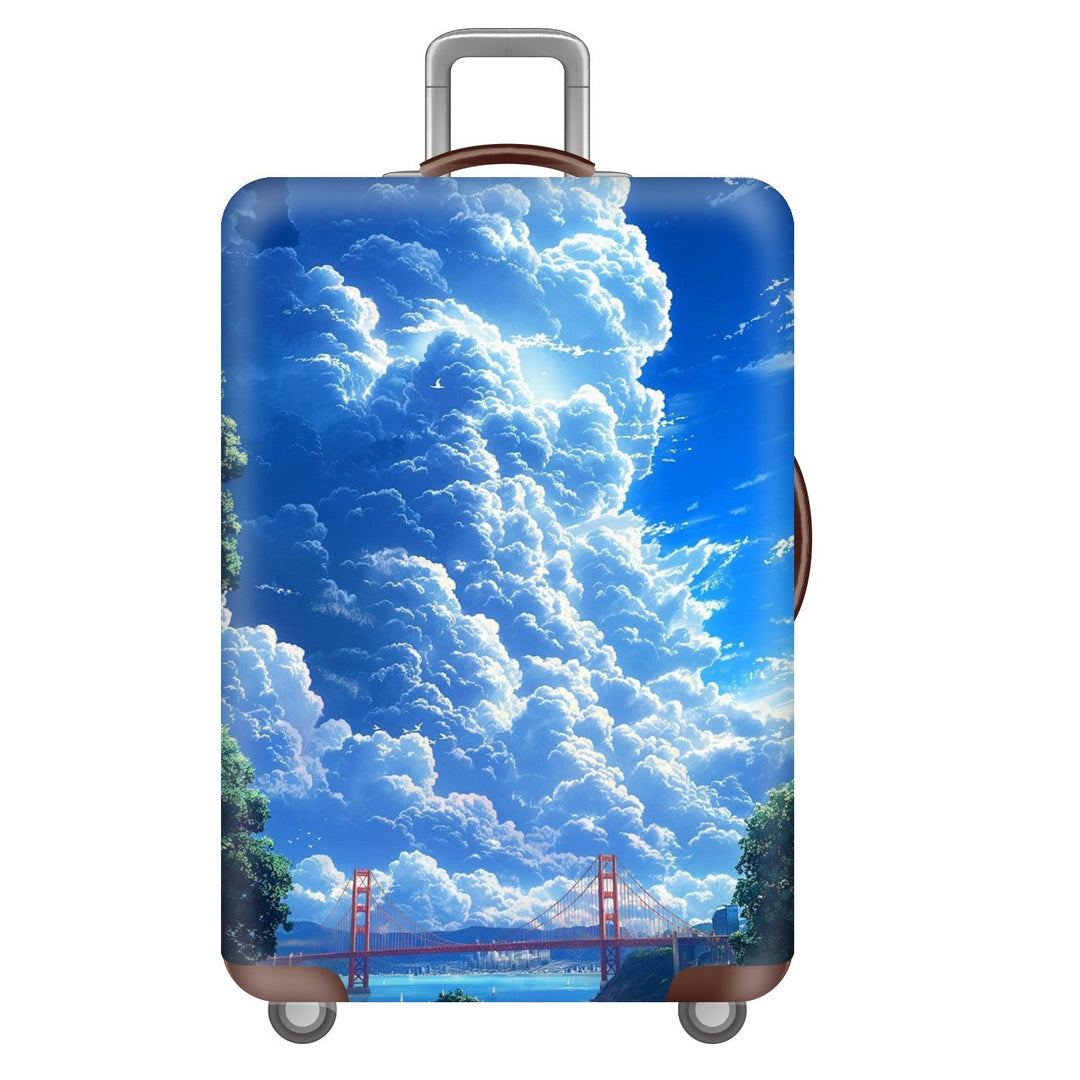 Unisex Hard Shell Suitcase with Dreamy Landscape Design Bowlift