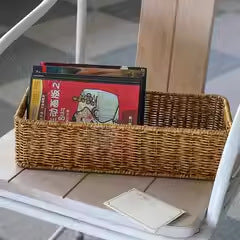 Stylish Rectangular Woven Organizer Bowlift