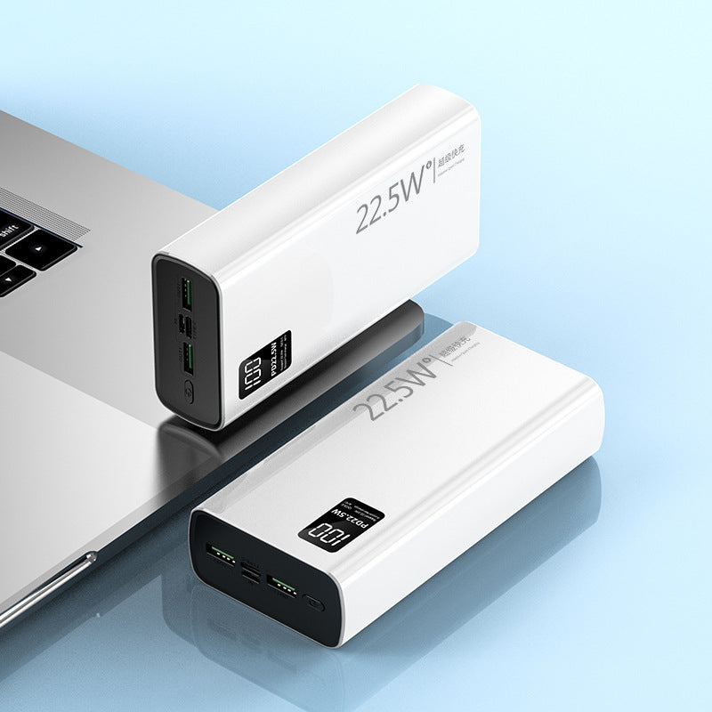 Portable Multi-Slot Power Bank with Digital Charging Status Indicator Bowlift