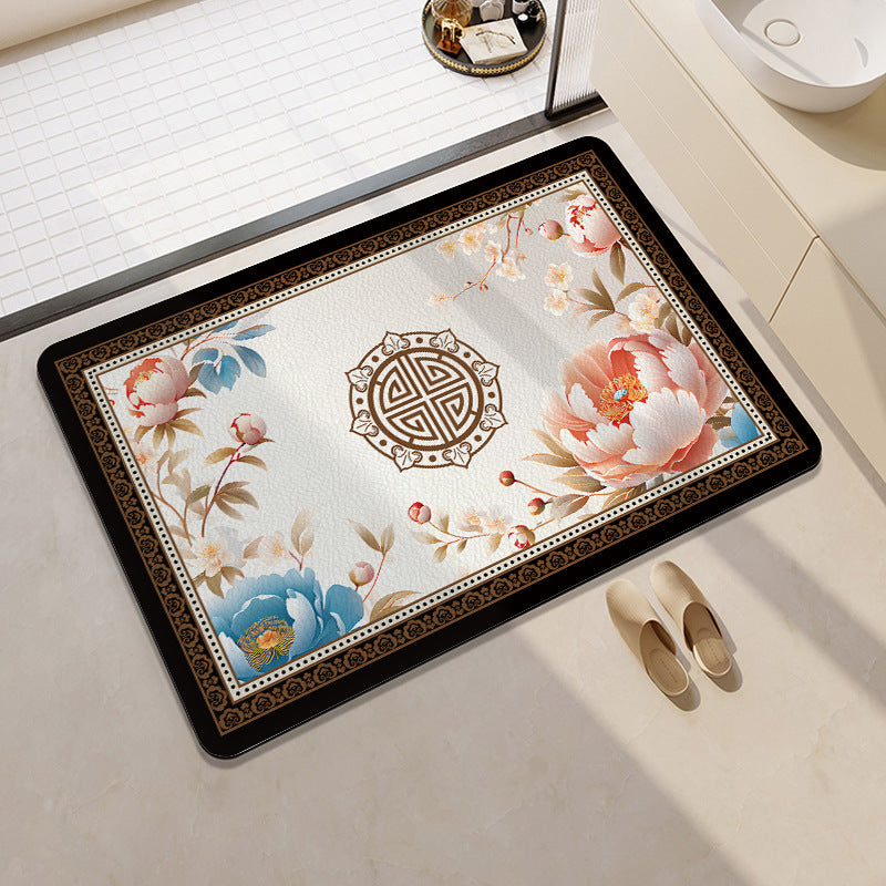 Geometric Patterned Memory Foam Bath Mat Bowlift