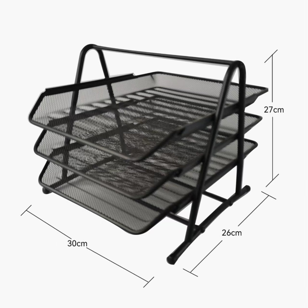 Multi-Layer Mesh Filing Rack Bowlift