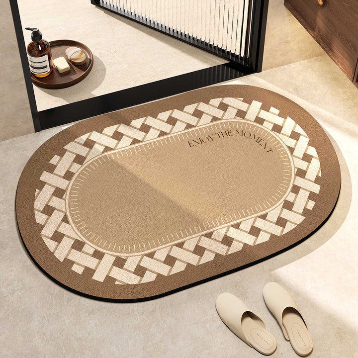Elegant Oval Floor Mat Bowlift