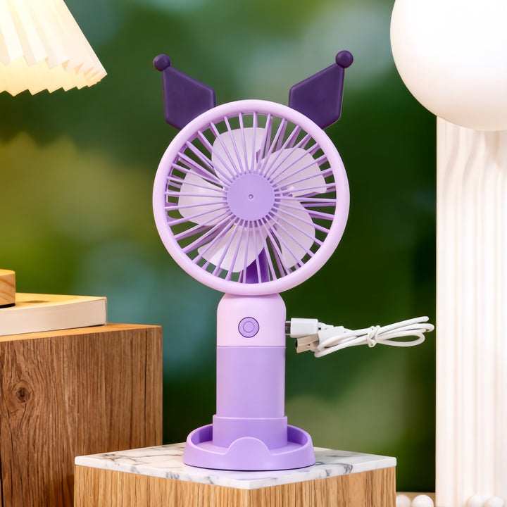 Ladies Portable Table Fan with Cute Ear Design Bowlift