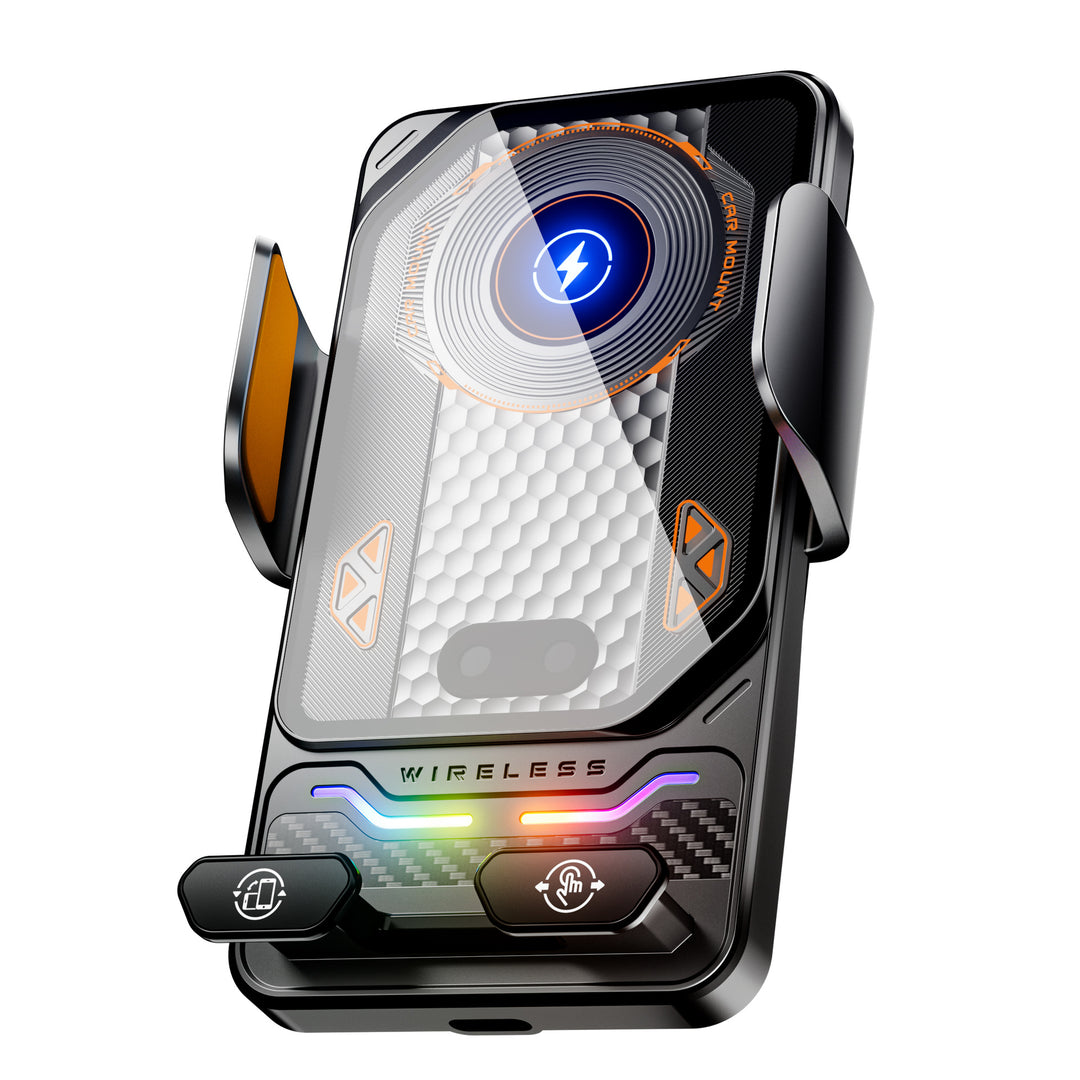 Unisex Smartphone holder with fast charging function and integrated safety device Bowlift