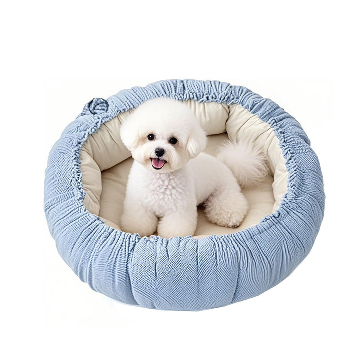 Cozy Round Pumpkin-Shaped Dog Bed
