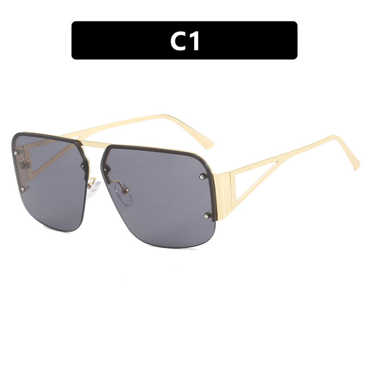 Women’s Futuristic Sunglasses with Square Frame and Mirrored Lenses Bowlift