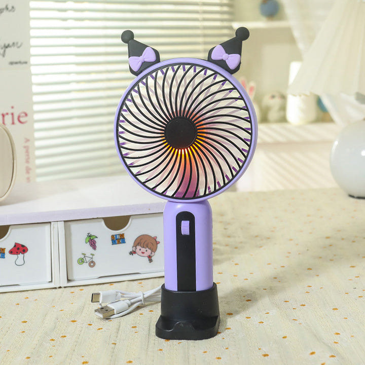 Women Portable USB Hand Fan with Cute Design Bowlift