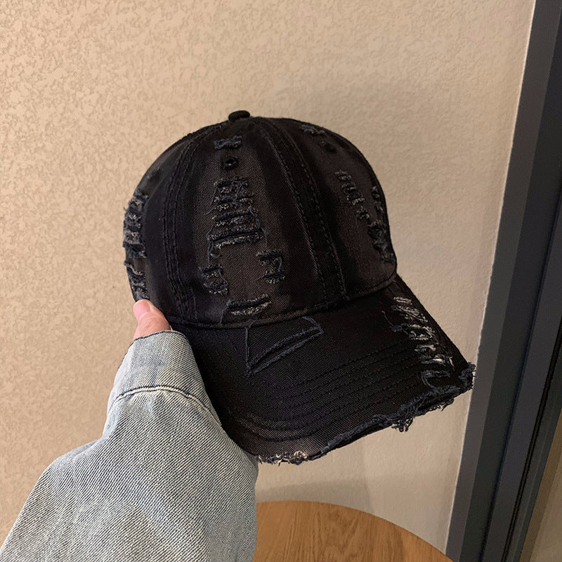 Women's Distressed Cotton Baseball Cap Bowlift 1784270737